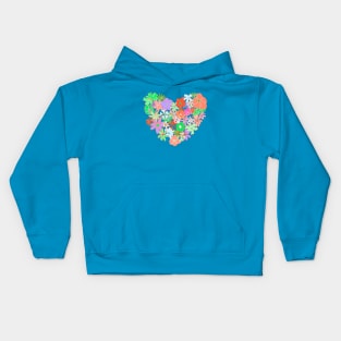 Flower power heart design Kids Hoodie